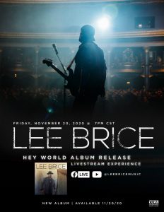 Lee Brice Releases Two New Tracks, “Soul” and “Do Not Disturb,” From  Upcoming Album Hey World – Curb | Word Entertainment
